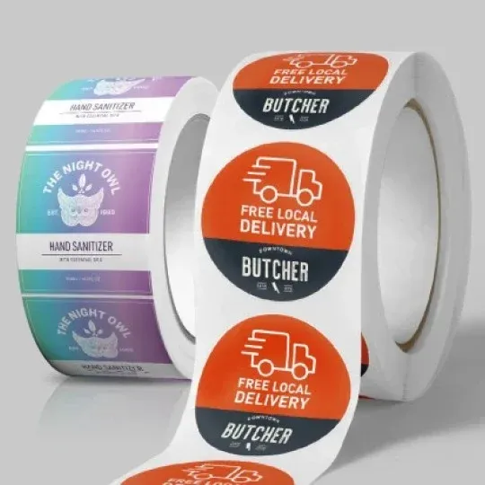 Bedrukte stickers op rol
