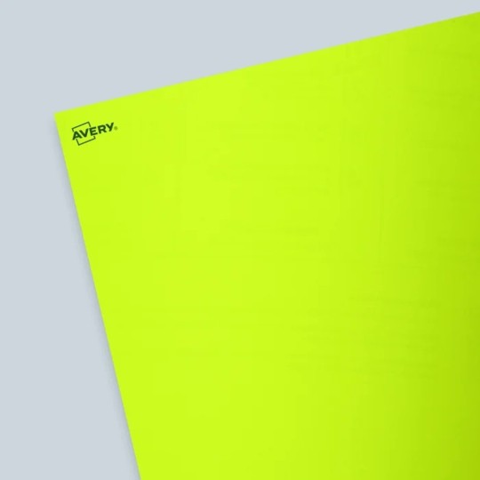 Pick & Mix fluo geel etiketten vel A4