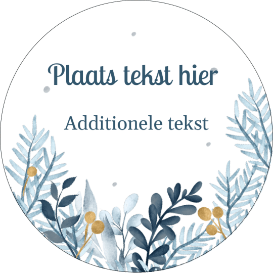 Kerstontwerp - hulsttakjes blauw