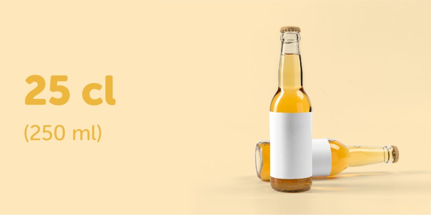 bierfles 25cl rechthoekig standaard-omwikkeld