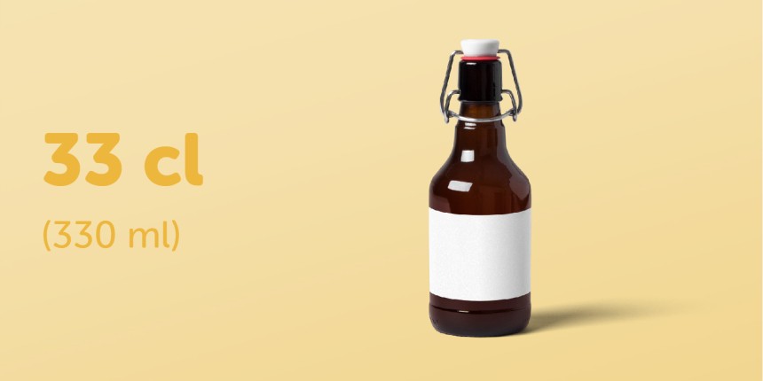 Bierflesetiket 33cl Steinie rechthoekig 200x60 mm
