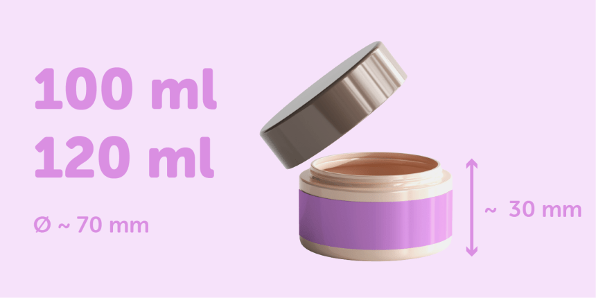 Cosmetica pot 100-120ml-omwikkeld