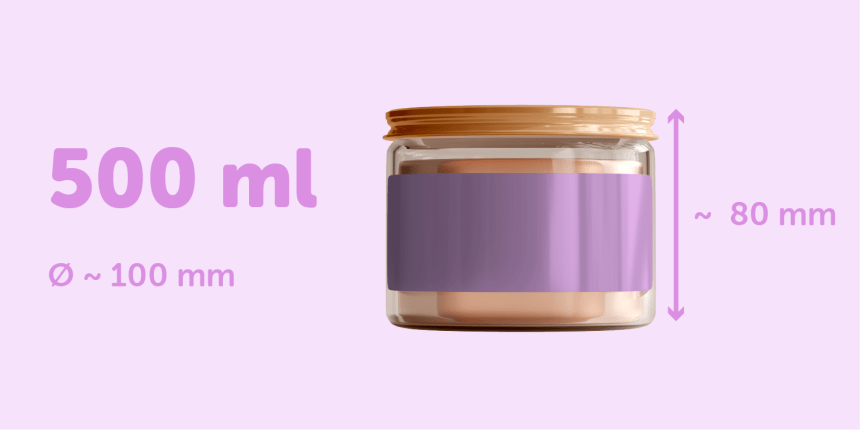 Cosmetica-pot 500ml met omwikkeld etiket