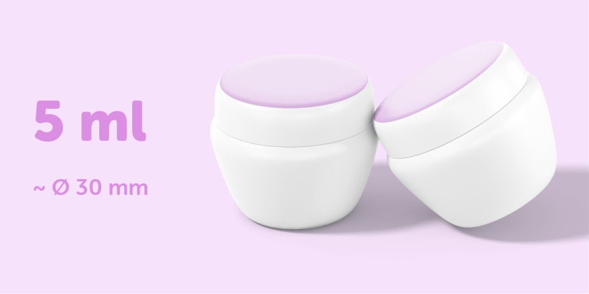 Lippenbalsem potje 5ml voorzien van rond etiket
