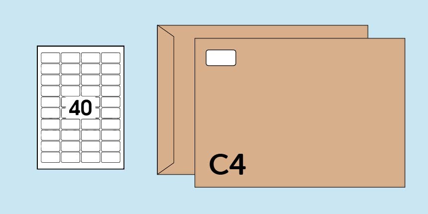 Rechthoekige etiketten 46x25mm 40 op een vel
