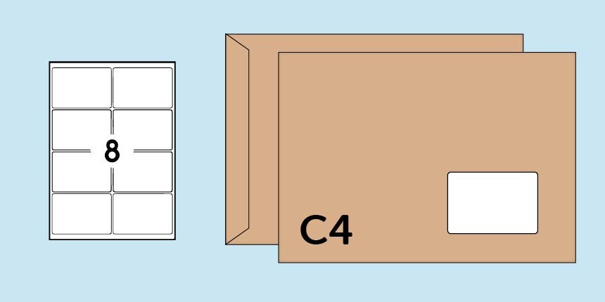 Adresetiketten 99x68mm 8 op 1 A4 vel