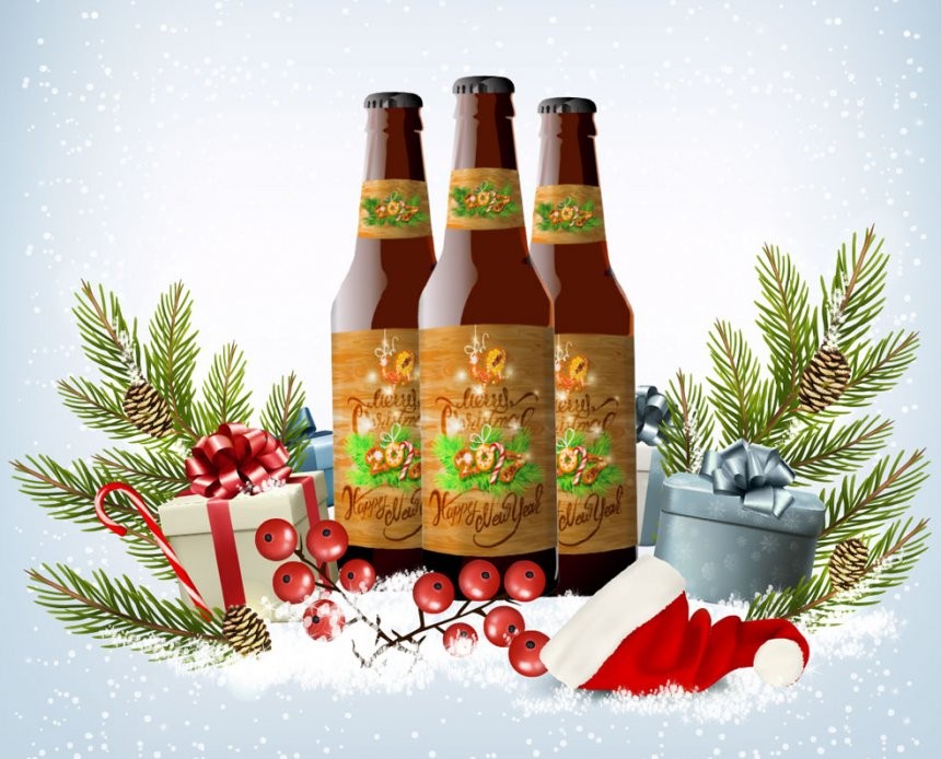 Avery fles etiketten voor kerst