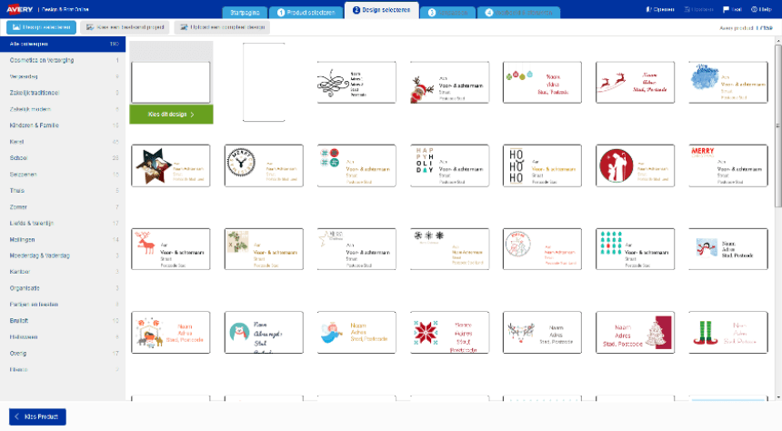 Roos Cadeau Dij Etiketten maken in Excel | Adreslijst importeren | Avery | Avery