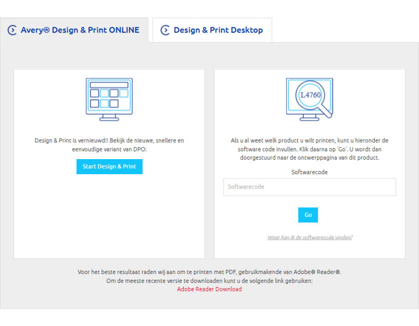 Avery Design & Print Etiketten software