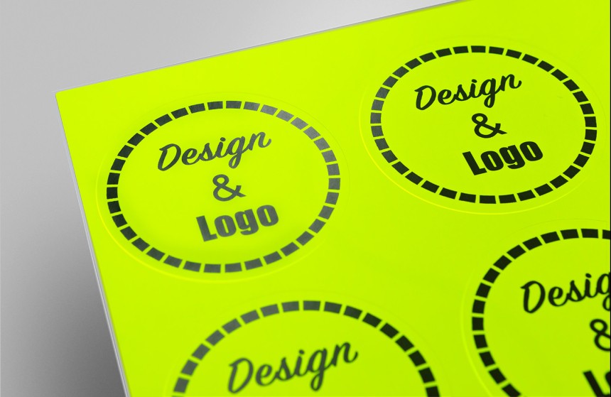Neon geel papier
