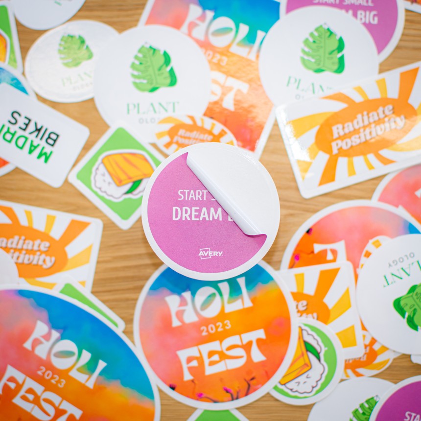 Losse bedrukte stickers verzameling