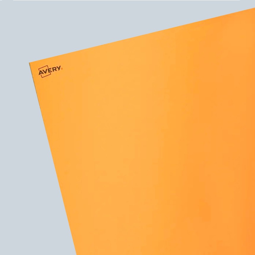 Pick&Mix fluor oranje etiketten papier vel A4