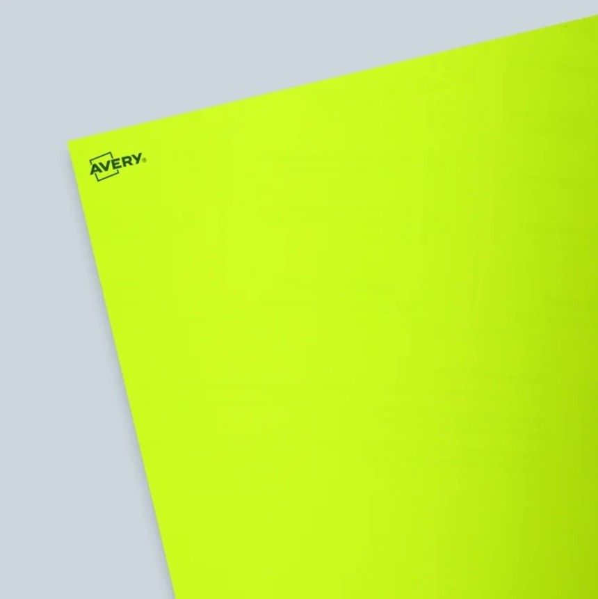 Pick & Mix fluo geel etiketten vel A4