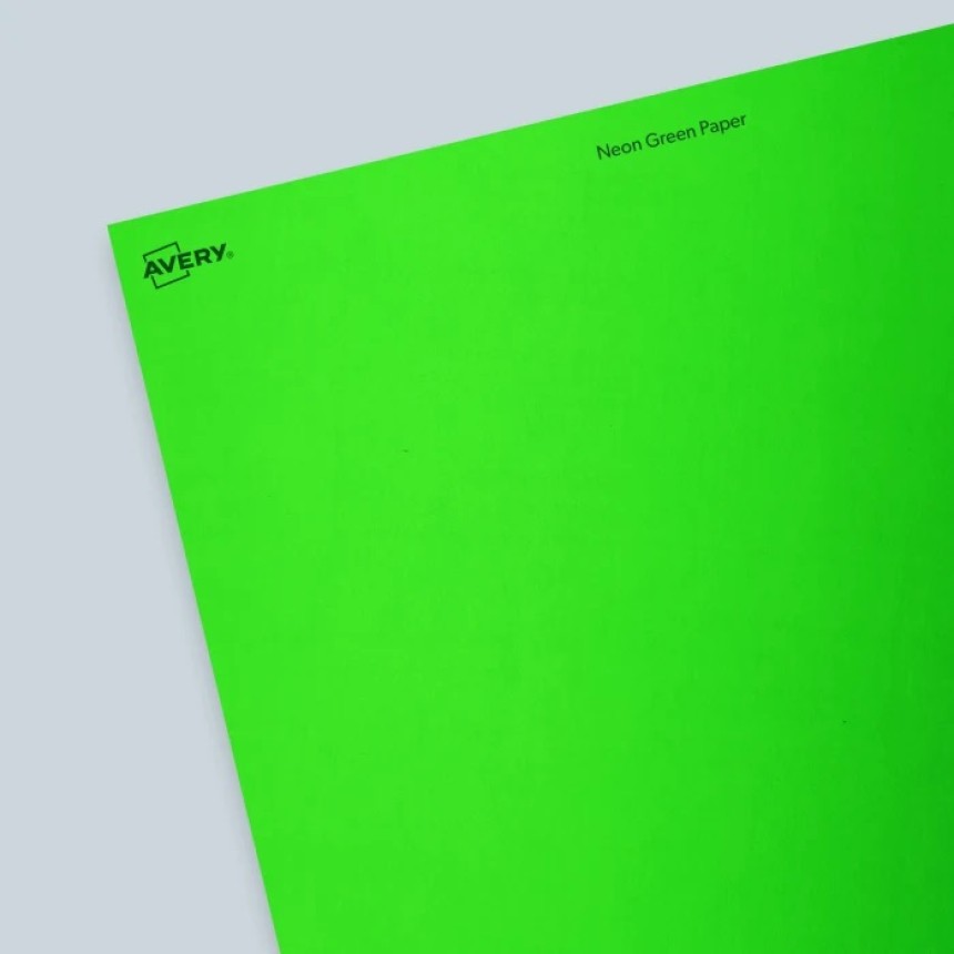 Pick&Mix fluor groen etikettenvel A4 formaat