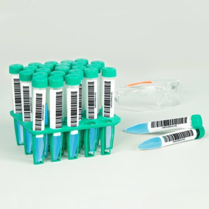Laboratorium etiketten met barcode