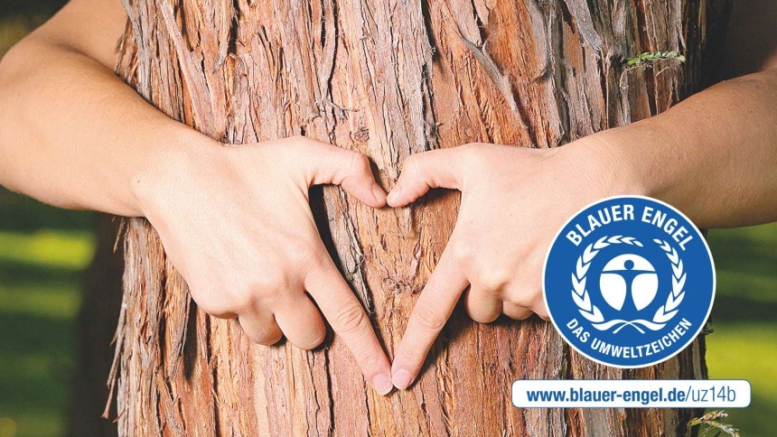 Blauer Engel foto met logo Blauer Engel foto met logo