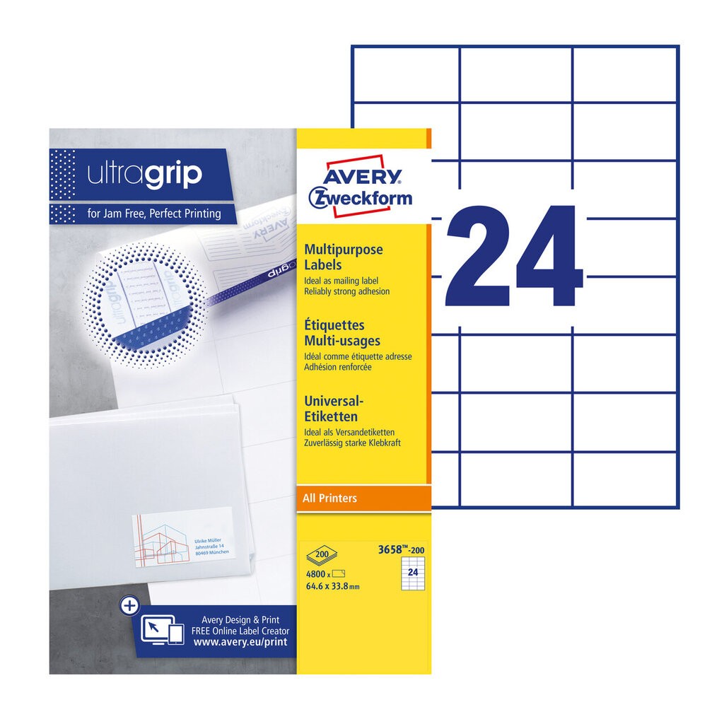 Universele etiketten 3658200 Avery