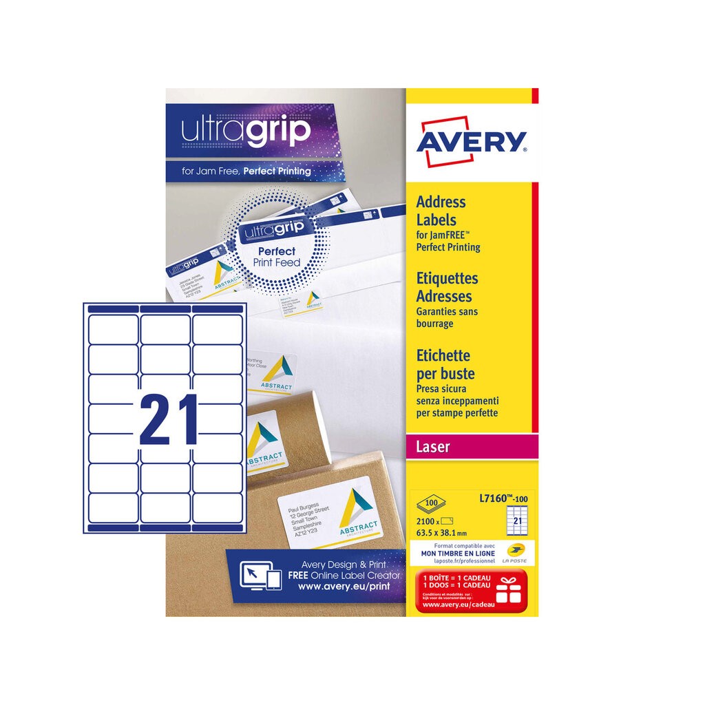 Adresetiketten L7160100 Avery