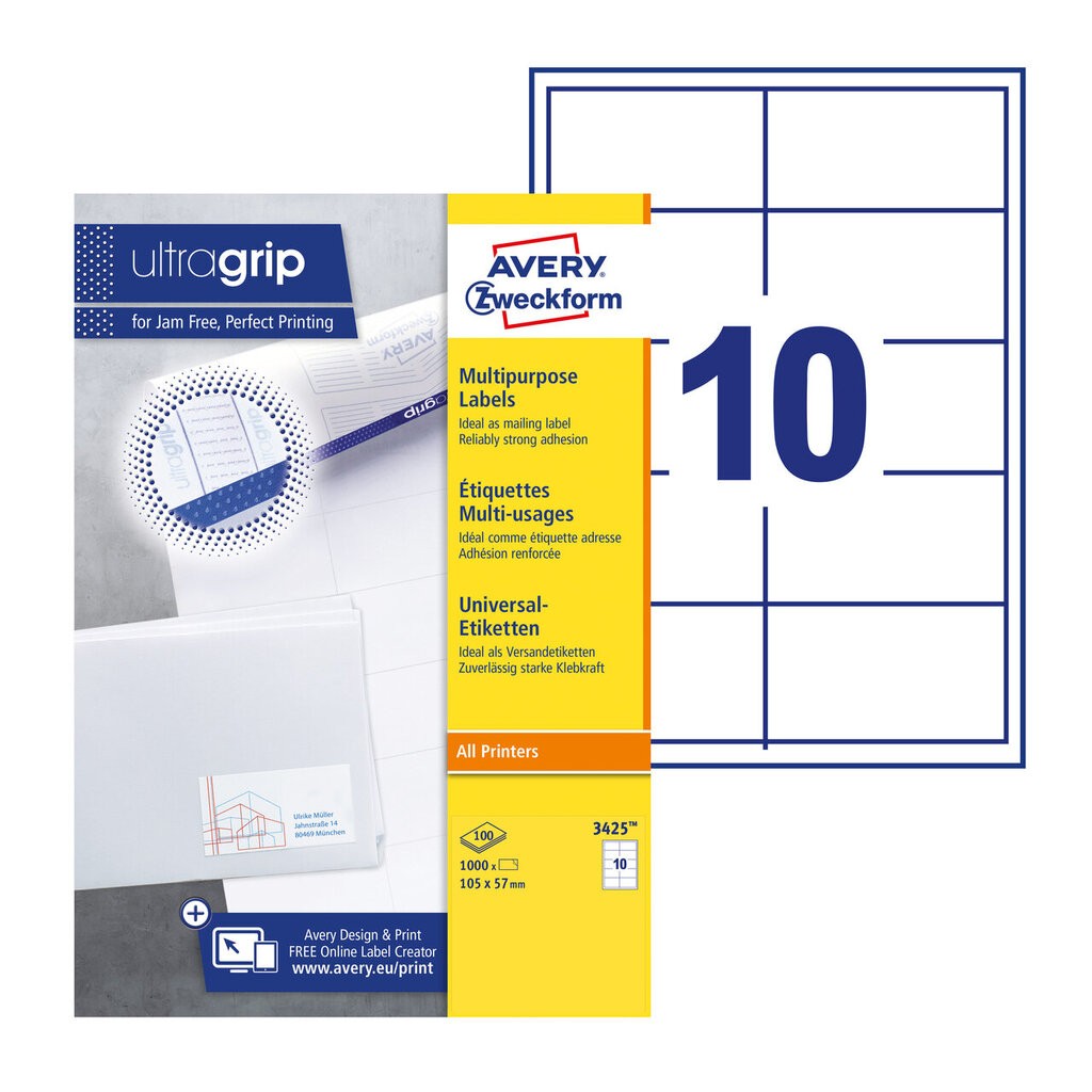 Universele etiketten 3425 Avery