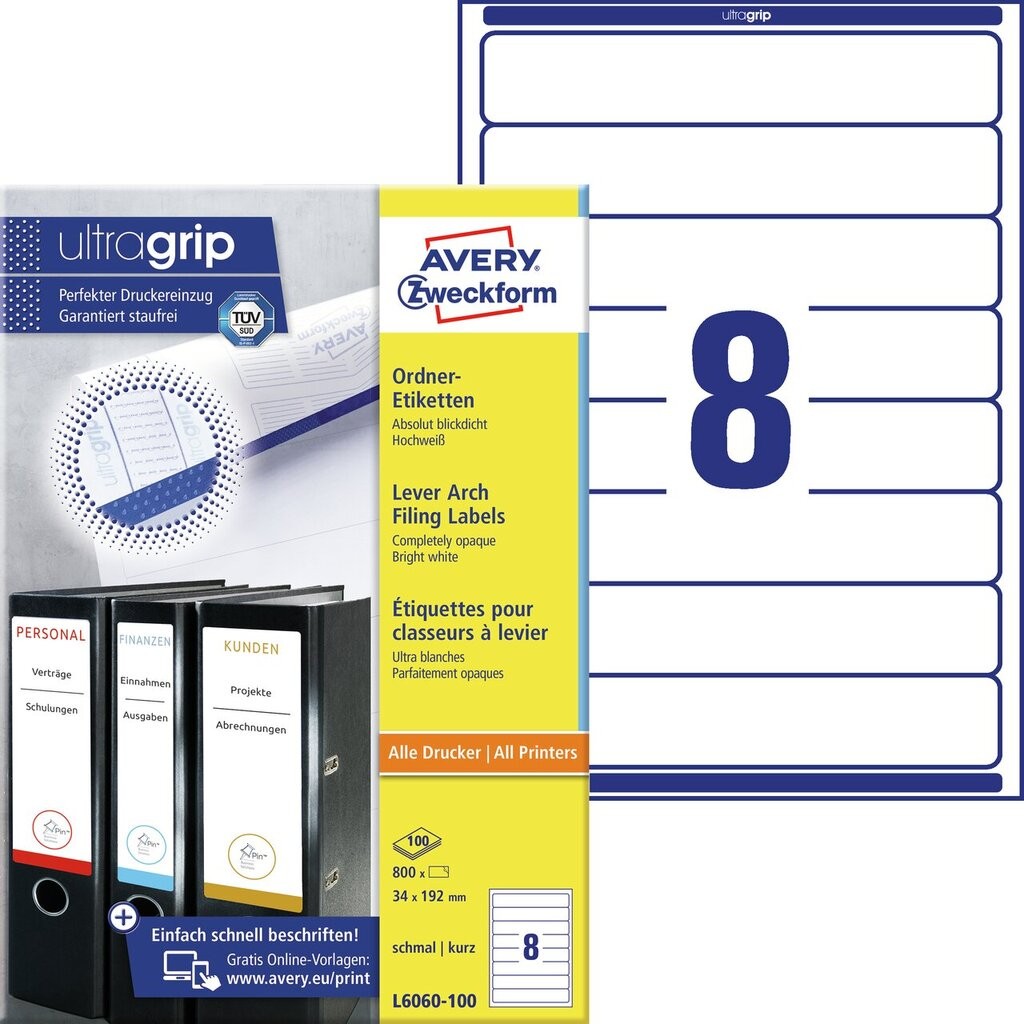 Ordnerrugetiketten | L6060-100 | Avery
