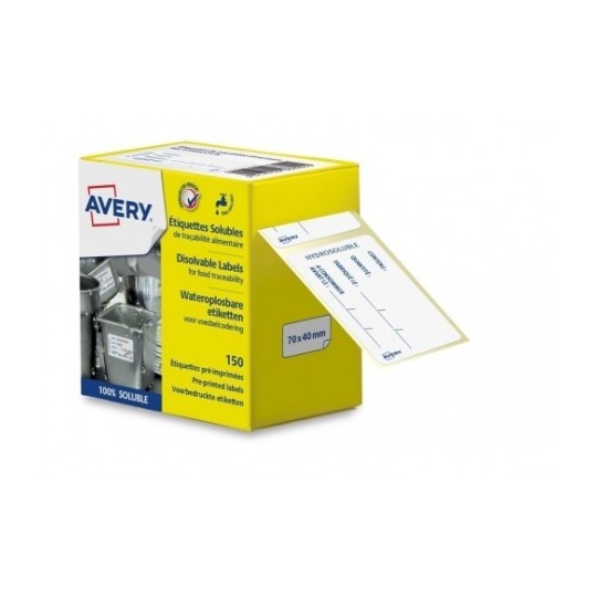Voedselcodering etiketten, in water oplosbaar ETISOLUB