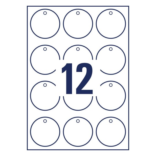 Hangkaartjes van ultra-wit karton T2004-10 60 x 60 mm