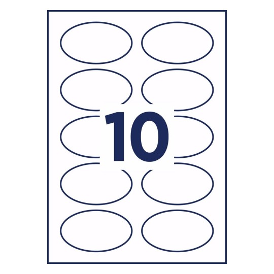 Zelfklevende ovale naambadges L4882-20 85 x 50 mm