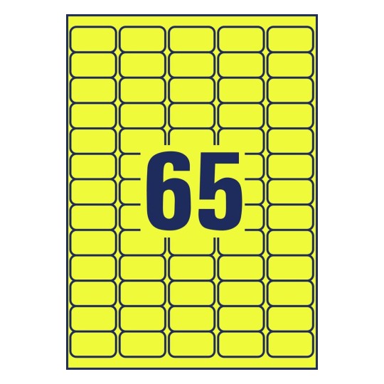 Gekleurde etiketten L4793-20 38,1 x 21,2 mm