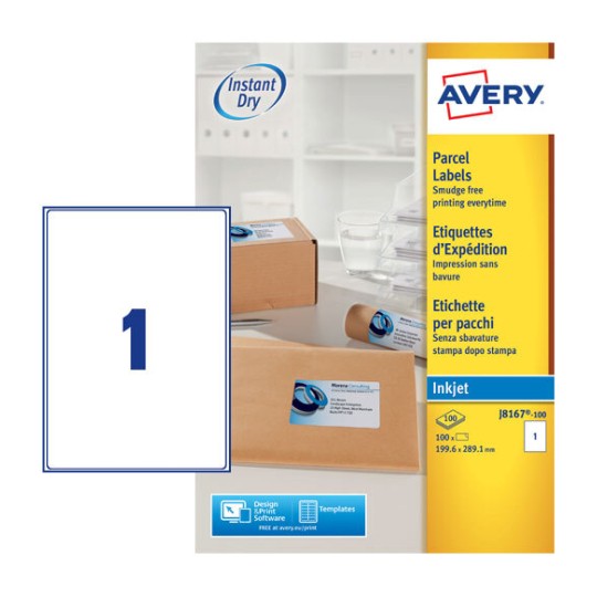 Verzendetiketten J8167-10 Inhoud: 10 Etiketten / 10 Vellen