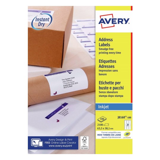 Adresetiketten J8160-100