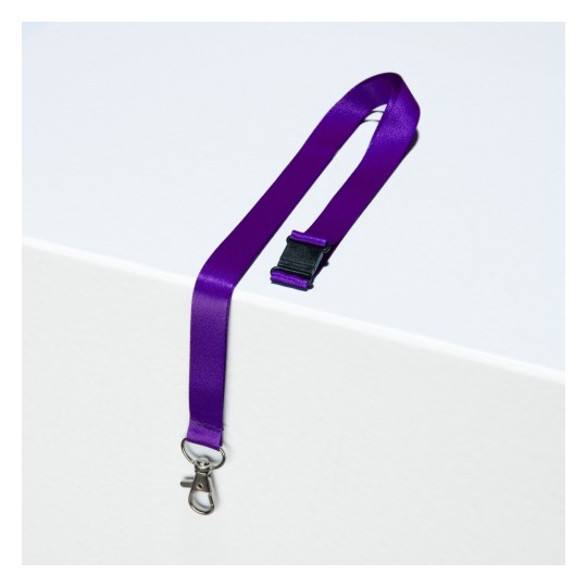 10 gerecyclede Lanyards van 100% gerecylced kunststof, paars 4842P
