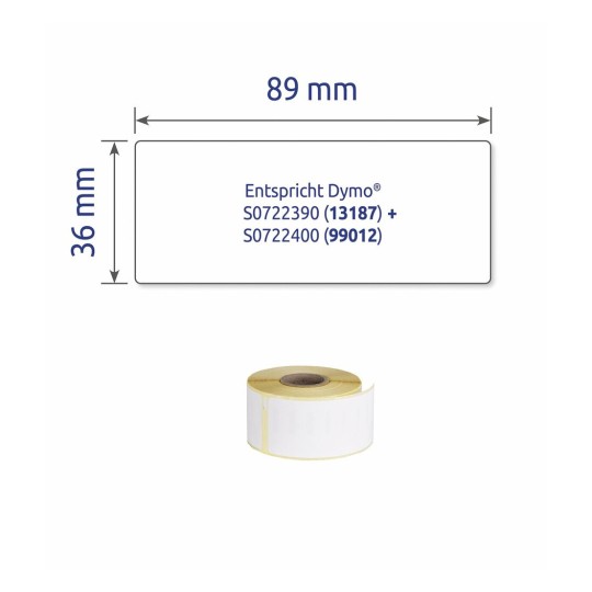 Etiketten op rol AS0722390 36 x 89 mm