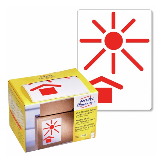Waarschuwingsetiketten met symbool 7253 Inhoud: 200 Etiketten / 1 Rol