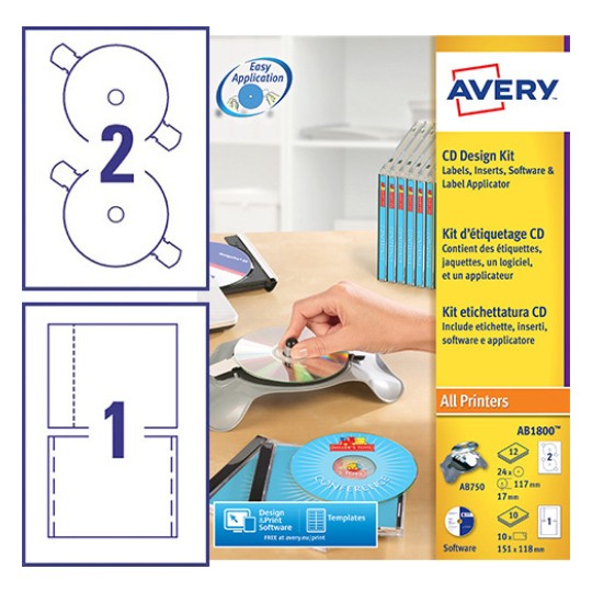 CD ontwerpset AB1800 Inhoud: 24 Stuk / 1 Pak