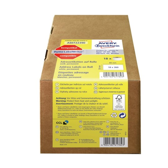 Etiketten op rol AS0722390
