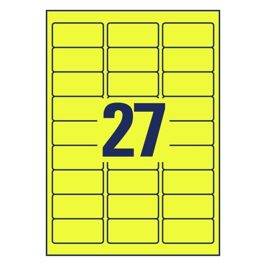 Neon Etiketten L6004-25 63,5 x 29,6 mm