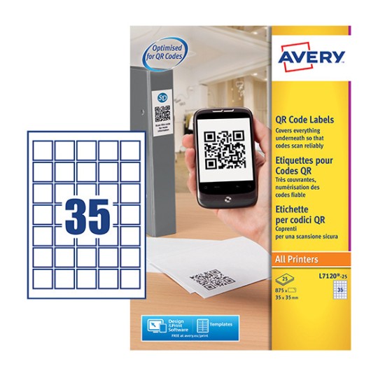 QR-code etiketten L7120-25 Inhoud: 875 Etiketten / 25 Vellen