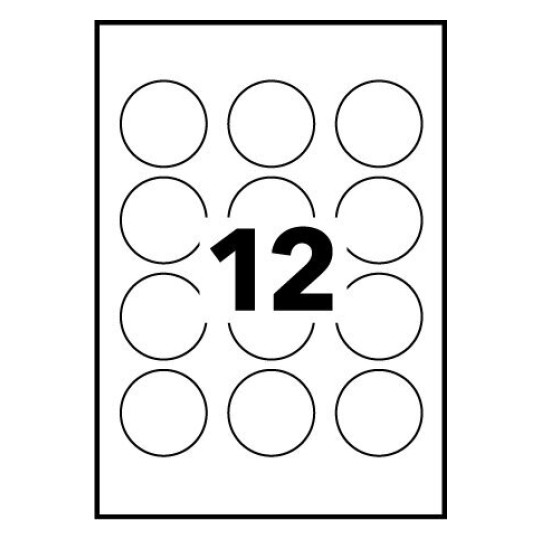 Zelfklevende ronde naambadges L4781-20 Ø 51 mm