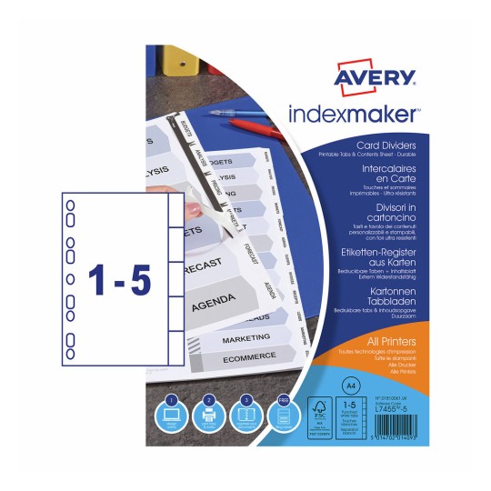 Bedrukbare tabbladen - IndexMaker 01810061