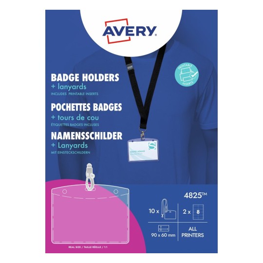 Badgehouder lanyard set 4825 Inhoud: 16 Stuk / 2 Vellen