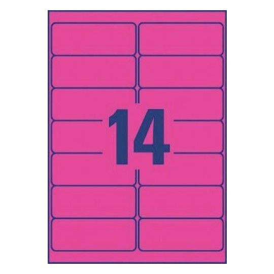 Neon Etiketten L7363P-25 99,1 x 38,1 mm