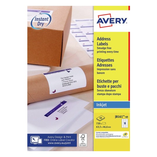 Adresetiketten J8161-40
