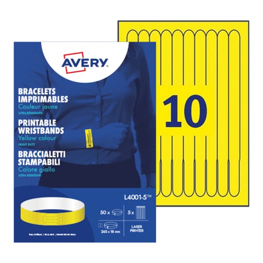 Bedrukbare polsbandjes L4001-5 Inhoud: 50 Bracelets