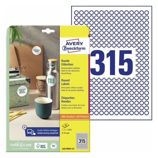 Productetiketten L6019REV-25 Inhoud: 7.875 Etiketten / 25 Vellen