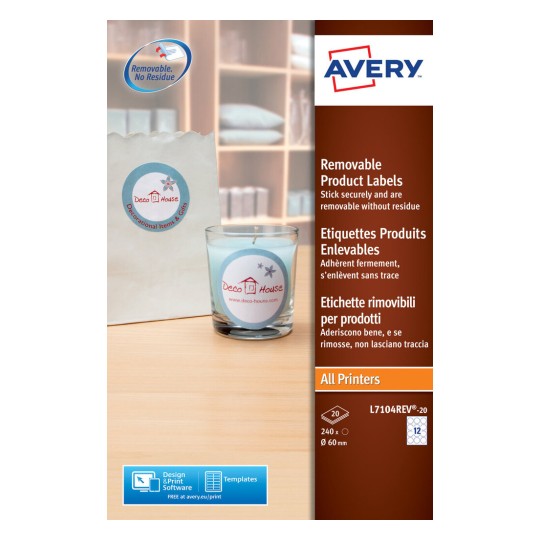 Productetiketten L7104REV-20