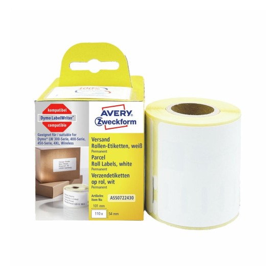 Etiketten op rol ASS0722430 Inhoud: 110 Etiketten / 1 Rol