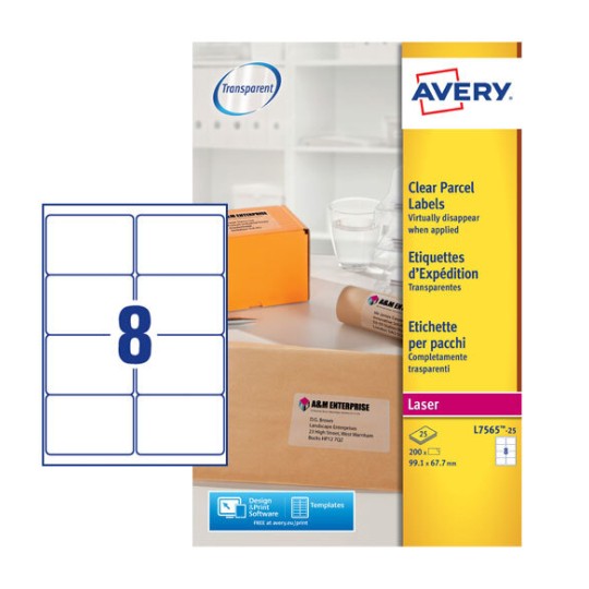Verzendetiketten L7565-25 Inhoud: 200 Etiketten / 25 Vellen
