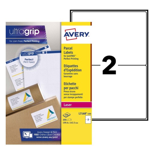 Verzendetiketten L7168-100 Inhoud: 200 Etiketten / 100 Vellen