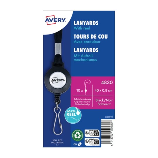 Lanyards met afrolmechanisme 4830 Inhoud: 10 Stuk