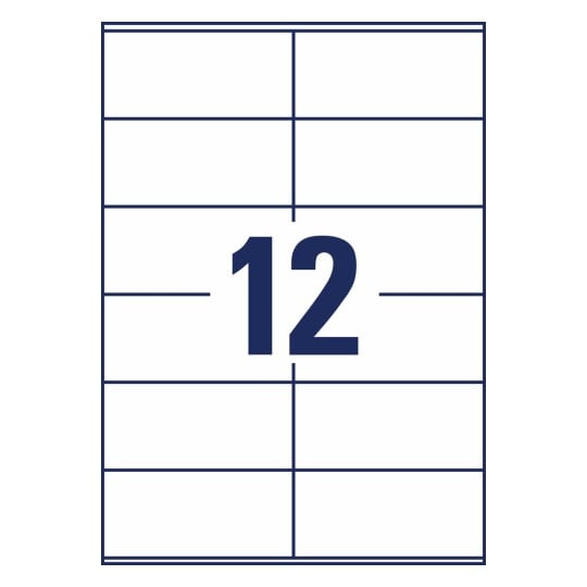 Gerecyclede universele etiketten LR3424 105 x 48 mm